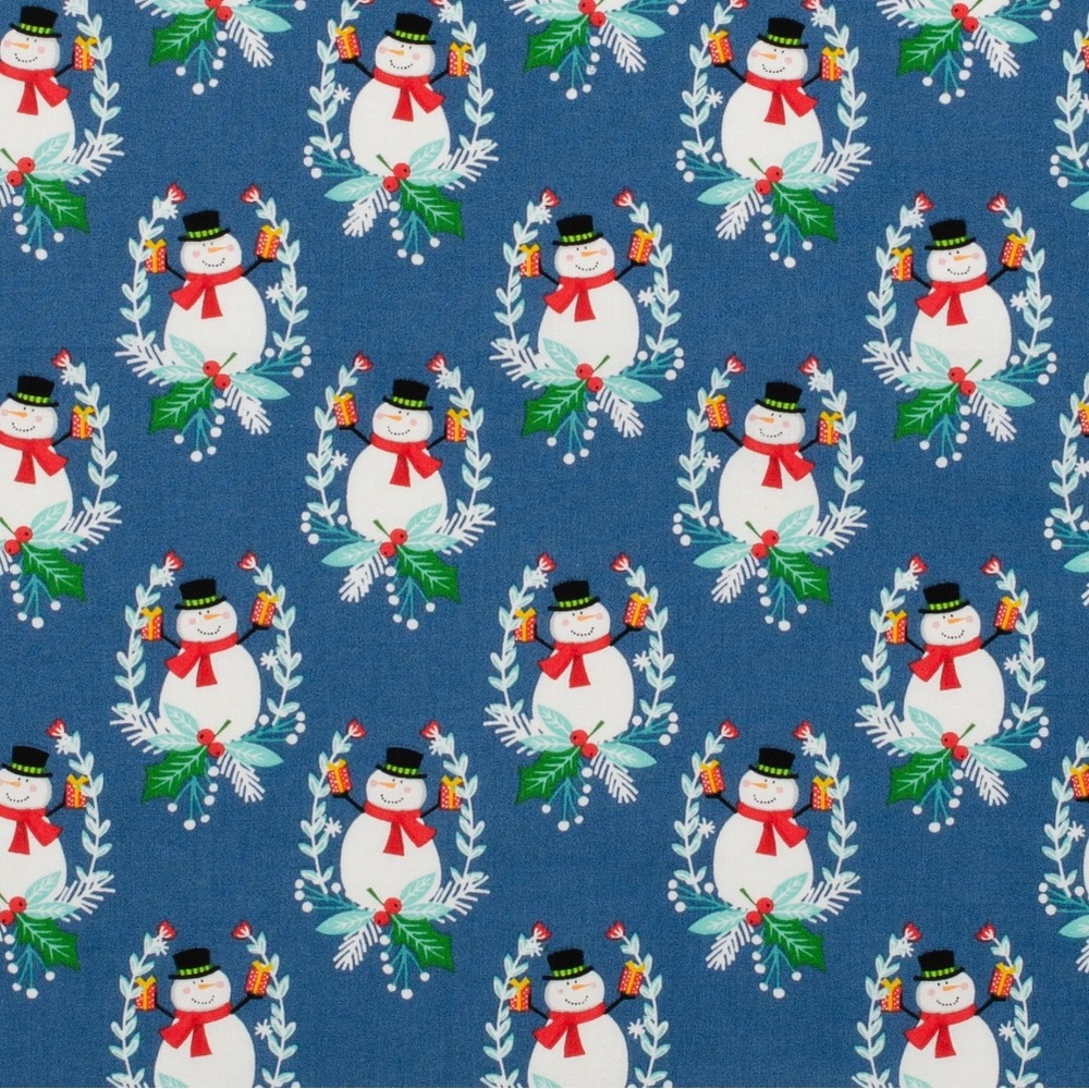 NWT Fabric Holiday Snow Men Fat Quarter Fabric Bundle